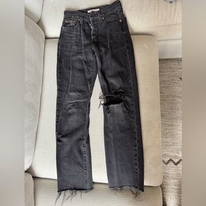 Levi’s Faded Black Wedgie Straight Jeans, 23